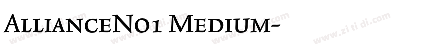 AllianceNo1 Medium字体转换